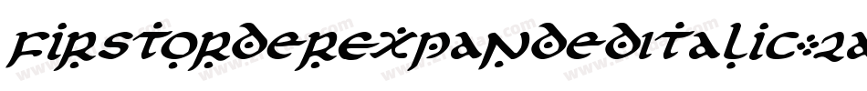 FirstOrderExpandedItalic-2aLw字体转换