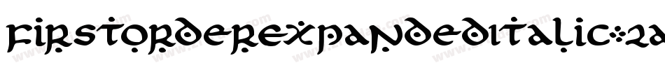 FirstOrderExpandedItalic-2aLw字体转换