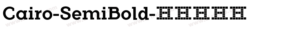 Cairo-SemiBold字体转换