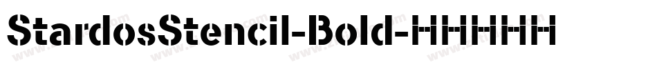 StardosStencil-Bold字体转换