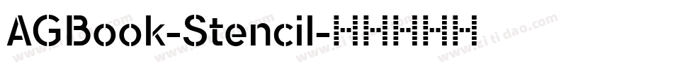 AGBook-Stencil字体转换