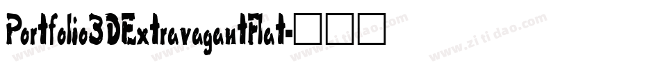 Portfolio3DExtravagantFlat字体转换