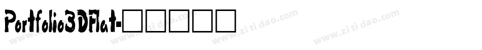Portfolio3DFlat字体转换