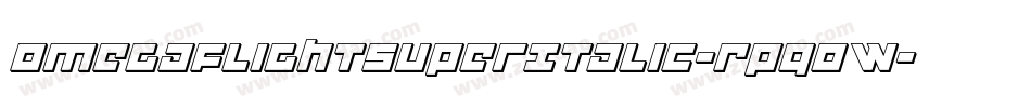 OmegaFlightSuperItalic-RpqOW字体转换