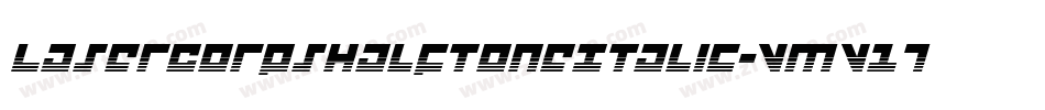 LaserCorpsHalftoneItalic-vmv17字体转换