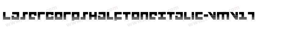 LaserCorpsHalftoneItalic-vmv17字体转换