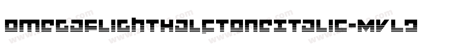 OmegaFlightHalftoneItalic-MVLDJ字体转换