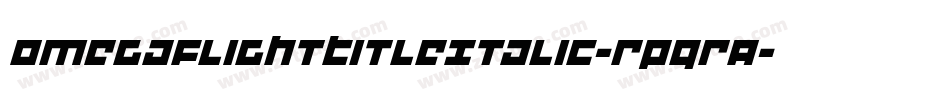 OmegaFlightTitleItalic-RpqRA字体转换