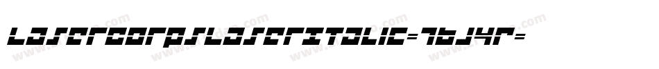 LaserCorpsLaserItalic-7Bj4R字体转换