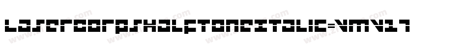 LaserCorpsHalftoneItalic-vmv17字体转换