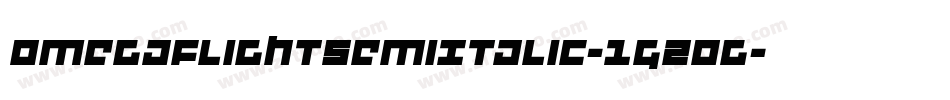 OmegaFlightSemiItalic-1G2Og字体转换