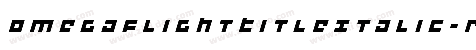 OmegaFlightTitleItalic-RpqRA字体转换