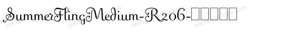 SummerFlingMedium-R206字体转换