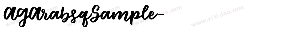 AGArabsqSample字体转换