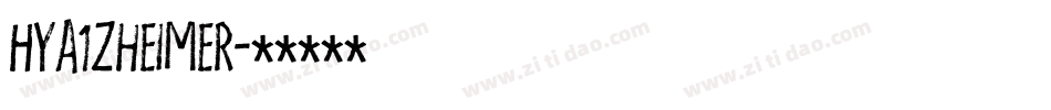 HYA1zheimer字体转换