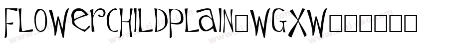 FlowerchildPlain-wgXw字体转换