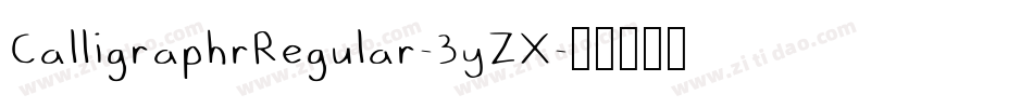 CalligraphrRegular-3yZX字体转换