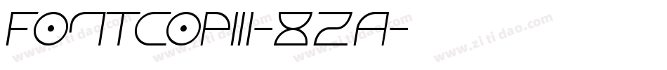 FontcopIii-8zA字体转换