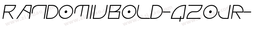RandomIvBold-qZojr字体转换