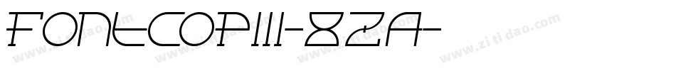 FontcopIii-8zA字体转换