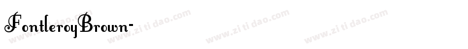 FontleroyBrown字体转换