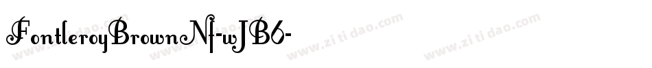 FontleroyBrownNf-wJB6字体转换