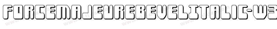 ForceMajeureBevelItalic-W3wA字体转换