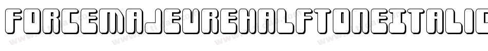 ForceMajeureHalftoneItalic-JP5x字体转换