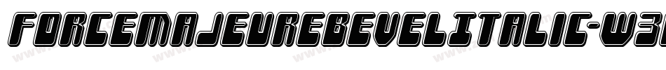 ForceMajeureBevelItalic-W3wA字体转换