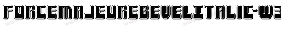 ForceMajeureBevelItalic-W3wA字体转换