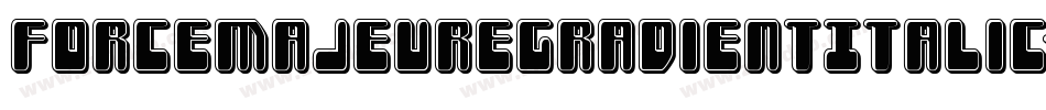 ForceMajeureGradientItalic-qPjV字体转换