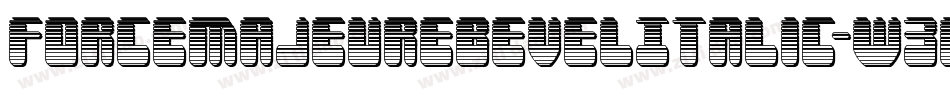 ForceMajeureBevelItalic-W3wA字体转换