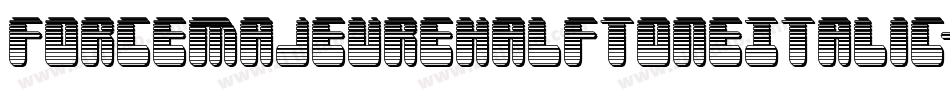 ForceMajeureHalftoneItalic-JP5x字体转换