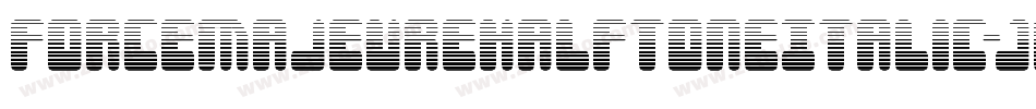 ForceMajeureHalftoneItalic-JP5x字体转换