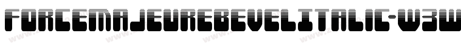 ForceMajeureBevelItalic-W3wA字体转换