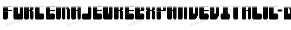 ForceMajeureExpandedItalic-D2q1字体转换