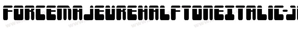 ForceMajeureHalftoneItalic-JP5x字体转换