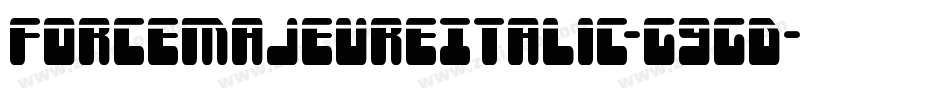 ForceMajeureItalic-G9GD字体转换