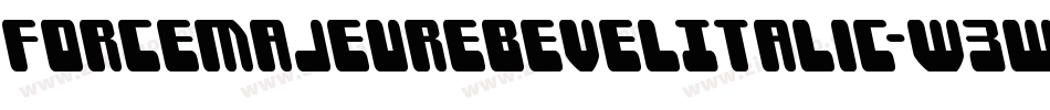 ForceMajeureBevelItalic-W3wA字体转换