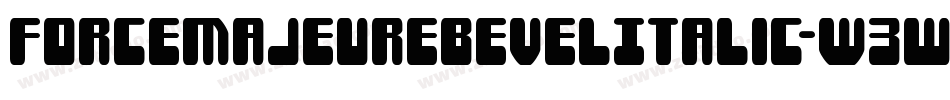 ForceMajeureBevelItalic-W3wA字体转换