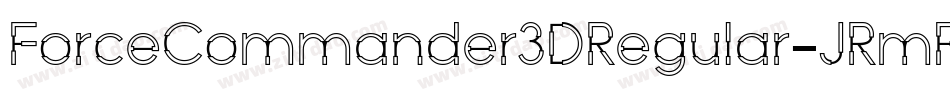 ForceCommander3DRegular-JRmP7字体转换