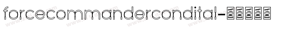 forcecommandercondital字体转换