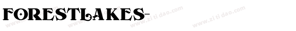 ForestLakes字体转换