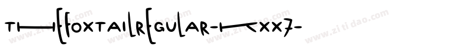 TheFoxTailRegular-KxX7字体转换