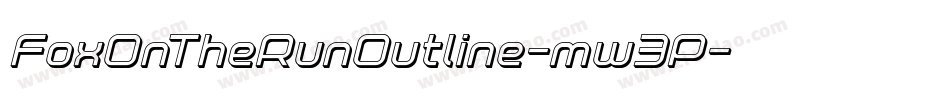 FoxOnTheRunOutline-mw3P字体转换