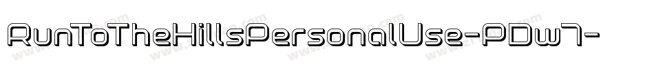 RunToTheHillsPersonalUse-PDw7字体转换