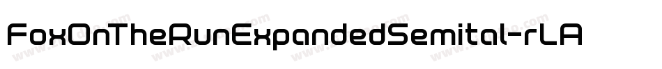FoxOnTheRunExpandedSemital-rLA7字体转换