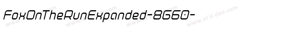 FoxOnTheRunExpanded-8G60字体转换