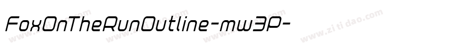 FoxOnTheRunOutline-mw3P字体转换