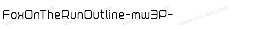 FoxOnTheRunOutline-mw3P字体转换
